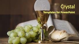  Presentation with first communion - Slides featuring first communion background background and a tawny brown colored foreground