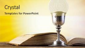  Presentation with first communion - Theme consisting of first communion background and a blonde colored foreground