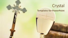  Presentation with first communion - Beautiful PPT theme featuring first communion backdrop and a cream colored foreground