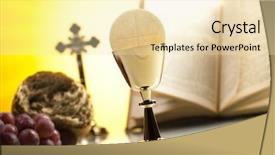  Presentation with first communion - Cool new PPT theme with first communion backdrop and a lemonade colored foreground