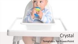  Presentation with cute baby - Amazing theme having first fruits - cute little baby with nibbler backdrop and a  colored foreground