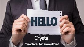  Presentation with first impression - Presentation theme enhanced with first impression - hello background and a dark gray colored foreground