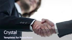  Presentation with good - PPT layouts with first impression - successful business people handshaking background and a wine colored foreground