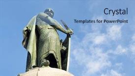  Presentation with king - Audience pleasing presentation consisting of first king of portugal guimaraes backdrop and a light blue colored foreground