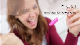  Presentation with pregnant - Presentation featuring first lady - excited at being pregnant background and a soft green colored foreground