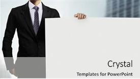  Presentation with charging gun man hands charging - Beautiful slides featuring first meet - business man handing a blank backdrop and a white colored foreground