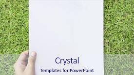  Presentation with business card - PPT theme featuring first meet - business man handing a blank background and a sky blue colored foreground