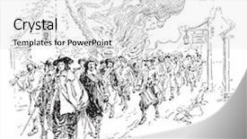  Presentation with first - Colorful PPT layouts enhanced with first permanent english settlement backdrop and a light gray colored foreground