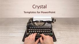  Presentation with first - Theme having first person perspective elegant hand background and a lemonade colored foreground