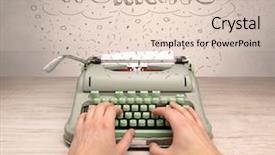  Presentation with first - Presentation theme with machine related - first person perspective hand writing background and a lemonade colored foreground