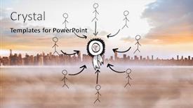  Presentation with doodle - Amazing slide set having first-place-doodle-with-stick backdrop and a white colored foreground