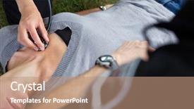  Presentation with emergency - Cool new slides with first responders - detail of an emergency care backdrop and a coral colored foreground