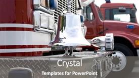  Presentation with trim - Presentation having first responders - front of a fire truck background and a gray colored foreground