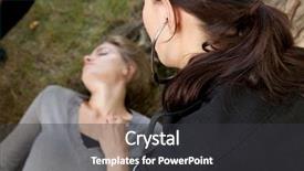  Presentation with first responders - Cool new theme with first responders - paramedic checking vitals backdrop and a dark gray colored foreground