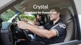  Presentation with first responders - Cool new slide deck with first responders - paramedic medical team talking backdrop and a dark gray colored foreground