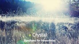  Presentation with close up shot - Amazing slide deck having first ski - close-up shot of the frozen backdrop and a  colored foreground