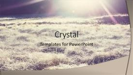  Presentation with close up shot - Amazing PPT theme having first ski - close-up shot of the frozen backdrop and a  colored foreground