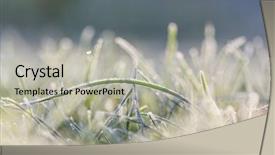  Presentation with close up shot - Slide set featuring first ski - close-up shot of the frozen background and a  colored foreground