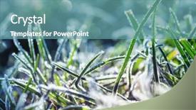  Presentation with morning show - Slide set consisting of first ski - close-up shot of the frozen background and a  colored foreground