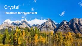  Presentation with green lake - Beautiful PPT layouts featuring first-snow-has-already-fallen backdrop and a teal colored foreground