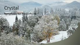  Presentation with first nations - Presentation design consisting of first snow in maountain village background and a  colored foreground