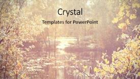  Presentation with first - Amazing slide deck having first snow in park pond in sunset rays defocused shot backdrop and a lemonade colored foreground