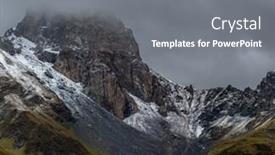  Presentation with snow mountain - Slide deck having first-snow-on-the-mountain background and a gray colored foreground