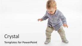  Presentation with steps - Beautiful PPT layouts featuring first steps of a baby backdrop and a white colored foreground
