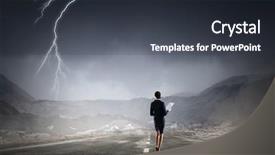  Presentation with steps - Beautiful presentation design featuring first steps on her long way mixed media backdrop and a dark gray colored foreground