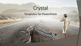  Presentation with steps - Slide set with first steps on her long way mixed media background and a light gray colored foreground