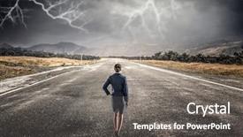  Presentation with way forward paddy - Beautiful slide deck featuring first steps on her long backdrop and a gray colored foreground