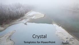  Presentation with first - Colorful slide deck enhanced with first thin ice on tanaro backdrop and a light blue colored foreground