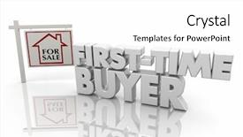  Presentation with first - Slide deck enhanced with first time buyer new home background and a white colored foreground