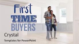  Presentation with new home - Colorful presentation enhanced with first time buyers couple backdrop and a lemonade colored foreground