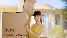  Presentation with house - Amazing theme having first time home buyer - house backdrop and a  colored foreground