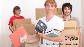  Presentation with moving - Cool new slide deck with photo of gooseberry fruit on jute cloth placed on old worn wooden board with other kinds of tropical fruit in background and with one candle note shallow depth of field backdrop and a coral colored foreground