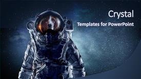  Presentation with first - Colorful PPT layouts enhanced with first trip to space mixed backdrop and a navy blue colored foreground