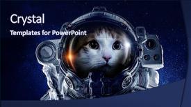  Presentation with first - Theme featuring first trip to space mixed background and a navy blue colored foreground