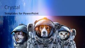  Presentation with first - Audience pleasing slide set consisting of first-trip-to-space-mixed backdrop and a light blue colored foreground