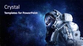  Presentation with first - Cool new PPT theme with first-trip-to-space-mixed backdrop and a  colored foreground