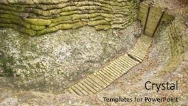  Presentation with world war - Presentation theme having first world war battlefield background and a coral colored foreground