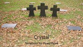  Presentation with world war - PPT theme enhanced with first world war graveyard background and a coral colored foreground