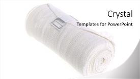  Presentation with roll - Colorful theme enhanced with firstaid - medical bandage roll shot backdrop and a white colored foreground