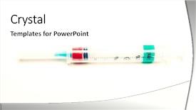  Presentation with injection - Audience pleasing PPT layouts consisting of firstaid - medical injection isolated over white backdrop and a white colored foreground