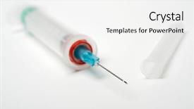  Presentation with isolated paw prints over white - Theme with firstaid - medical syringe isolated over white background and a white colored foreground