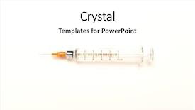  Presentation with medical pill medicine white blue - Slide deck having firstaid - medical syringe isolated over white background and a white colored foreground