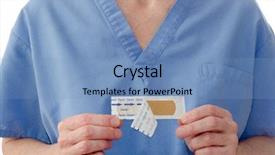  Presentation with nurse - Amazing slide deck having firstaid - nurse opening medical bandage backdrop and a teal colored foreground