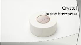  Presentation with plaster - Cool new slide set with firstaid - roll of medical sticking plaster backdrop and a white colored foreground