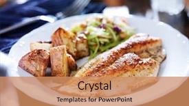  Presentation with asian - Presentation with fun house - 3d illustration background and a coral colored foreground