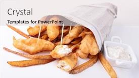  Presentation with chip - Audience pleasing slides consisting of fish and chip backdrop and a lemonade colored foreground